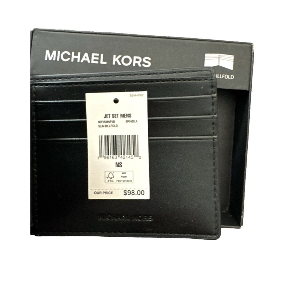 Michael Kors Jet Set Leather Bifold Wallet Brown - Picture 7 of 8